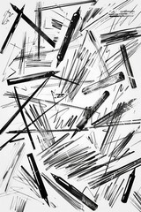 Aufkleber - A collection of scissors in a black and white drawing