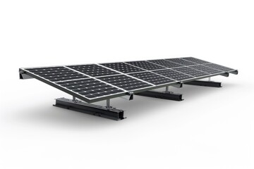 Poster - A large solar panel placed on a white surface, great for illustrating energy efficiency and technology