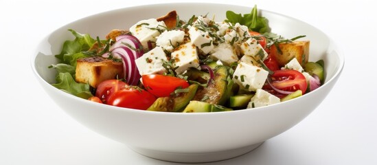 Aufkleber - Feta Tofu Salad. Creative banner. Copyspace image