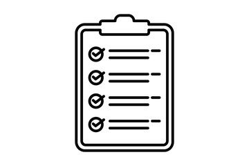 Poster - Checklist icon. icon related to action plan. suitable for web site, app, user interfaces, printable etc. line icon style. simple vector design editable