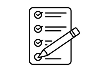 Poster - Task list icon. icon related to action plan. suitable for web site, app, user interfaces, printable etc. line icon style. simple vector design editable