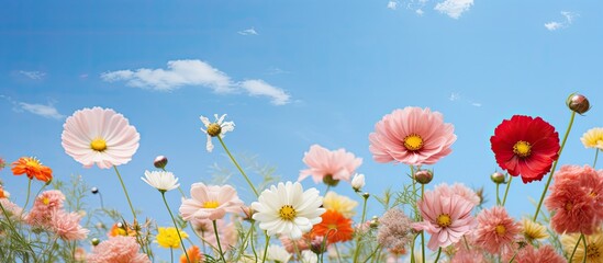 Aufkleber - Colorful summer flowers. Creative banner. Copyspace image