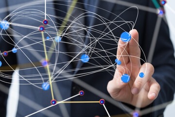 conference digital network and data concept 3d