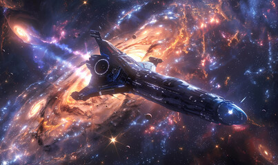 spaceship and space
