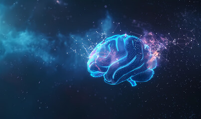 brain in blue