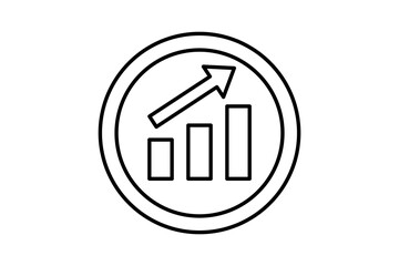 Poster - graph progress icon. icon related to action plan. suitable for web site, app, user interfaces, printable etc. line icon style. simple vector design editable