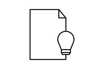 Poster - planning icon. icon related to action plan. suitable for web site, app, user interfaces, printable etc. line icon style. simple vector design editable