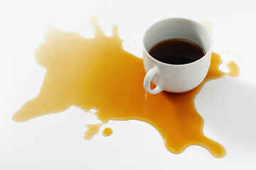 Wall Mural - Coffee spilled on the table