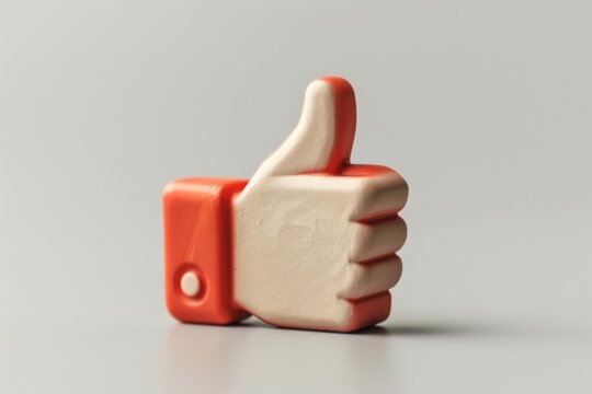 Thumbs Up Sign 3D Rendering