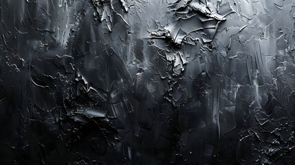 Poster - Monochrome photography of freezing forest texture on black background