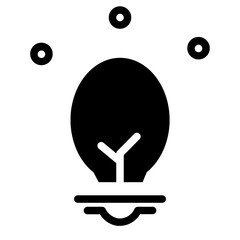 Wall Mural - Idea Light Bulb Glyph Icon