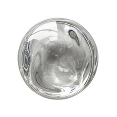 Poster - Glass ball floating on transparency background