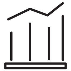 Sticker - Business Chart Finance Line Icon