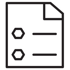 Canvas Print - Business Document Edit Line Icon