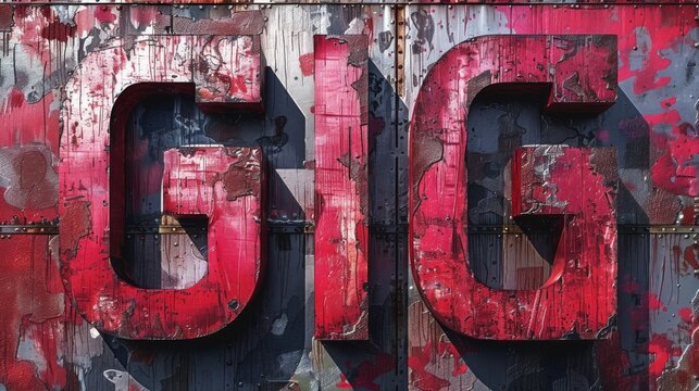 Create a dynamic and vibrant photography logo with a colorful G symbol surrounded by abstract shapes or splashes of paint