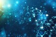 © nabakumar - modern conceptual futuristic - Molecules hi tech, mechanical technology with polygonal shapes on bright blue background. design elegant design digital hi tech, mechanical technology concept