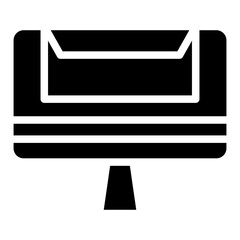 Canvas Print - Business Computer Digital Glyph Icon