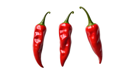 red chili or chilli cayenne pepper isolated on transparent background