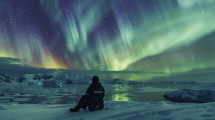 Wall Mural - Aurora viewing tours are popular in polar regions, combining the thrill of adventure with the awe of witnessing nature's light show.