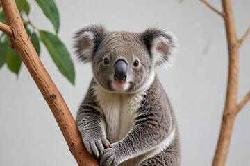 koala isolated on white transparent background, png