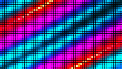 Leinwandbilder - Abstract background from multi-colored squares. Abstract gradient background. Pixel background for web design. Small squares of computer mosaic. 3D rendering.