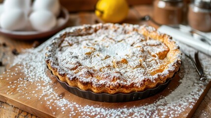 Wall Mural - Pie topped with powdered sugar