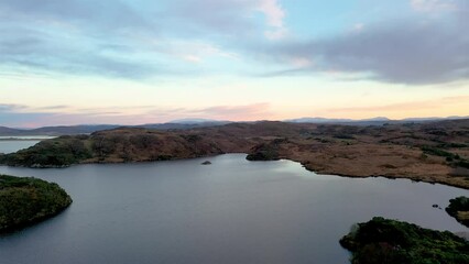 Wall Mural - Aerial view of Pound Lough in Portnoo in County Donegal, Ireland