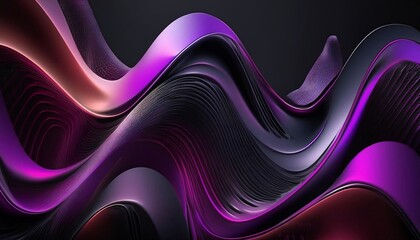 Wall Mural - Purple Abstract 3D Background, AI