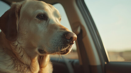 Sticker - Dog enjoying a car ride with the window down