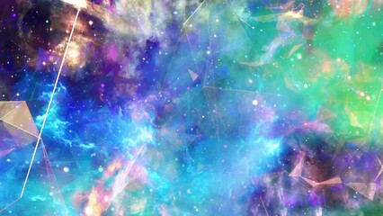 Wall Mural - colorful particle wave abstract background