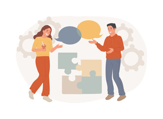 Poster - Social Interaction Skills isolated concept vector illustration.