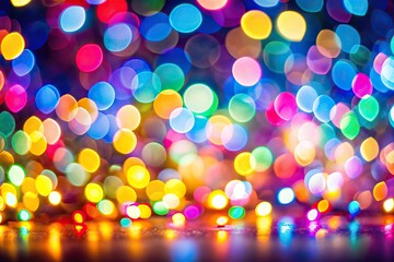 Wall Mural - Blurry abstract background of colorful lights and bokeh, blur, abstract, colorful, lights, bokeh, background, texture