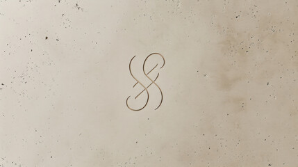 Wall Mural - Minimalist logo design featuring a sleek monogram on a neutral background