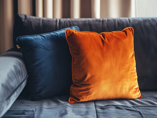 Canvas Print - Elevate room decor with a comfortable pillow on the sofa