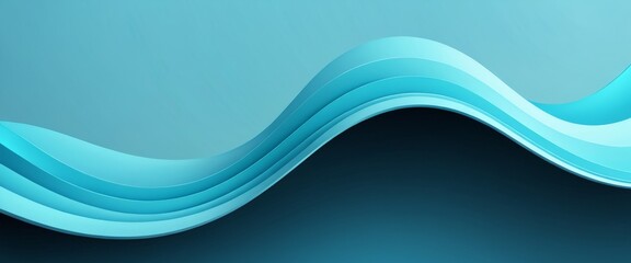 Wall Mural - Elegant abstract design featuring smooth blue waves and curves, creating a tranquil and modern visual. Ideal for backgrounds, presentations, and contemporary art themes.