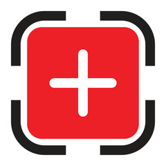 Poster - Add icon, vector illustration, filled style, best used for web