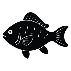 Solid color Freshwater Sunfish animal vector design