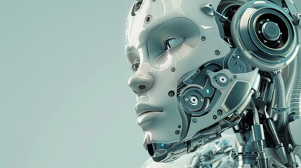 Poster - A robot with a face and a pair of headphones