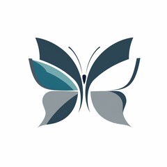 Wall Mural - logo design illustration of beautiful butterfly
