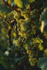 Canvas Print - Grapes on vine