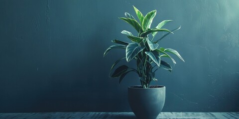 Canvas Print - Potted Plant on Wooden Table