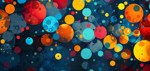 Wall Mural - background with circles
