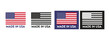 © Abderrahmen - Made in USA icon set composition with American flag