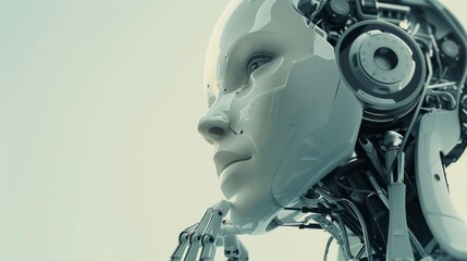 Poster - A robot with a face and headphones on