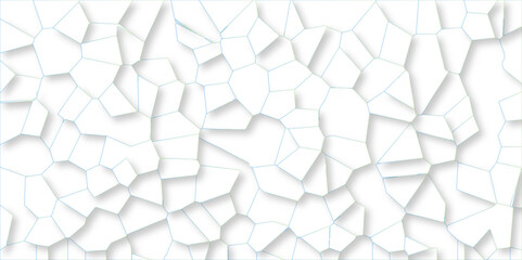 Wall Mural - White quartz crystalized broken glass effect vector background. 3d papercut and multi-layer cutout geometric pattern on vector background. broken stained glass green lines geometric pattern.