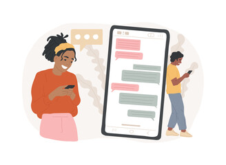 Poster - Messaging application isolated concept vector illustration.