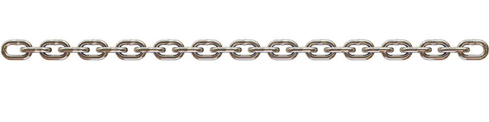 chain assembly connected metal link line 3D rendering