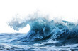 © Ivan - Blue sea wave with white foam isolated on white background close up