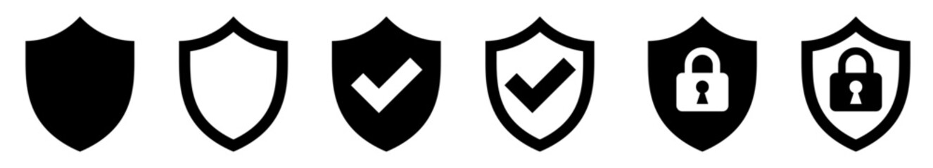 Poster - security shield icon set. security shield collection. vector illustration.