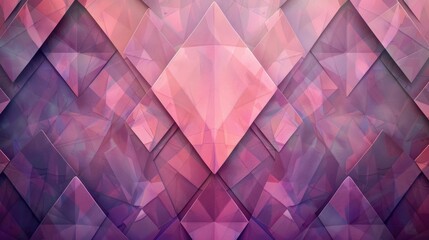 Poster - Abstract Background with Geometric Diamond Pattern
